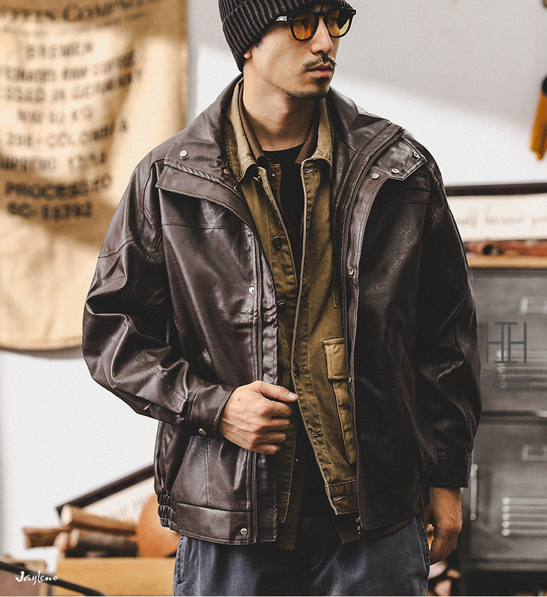 ホームアイホーム レザージャケット ライダースジャケット メンズ PU