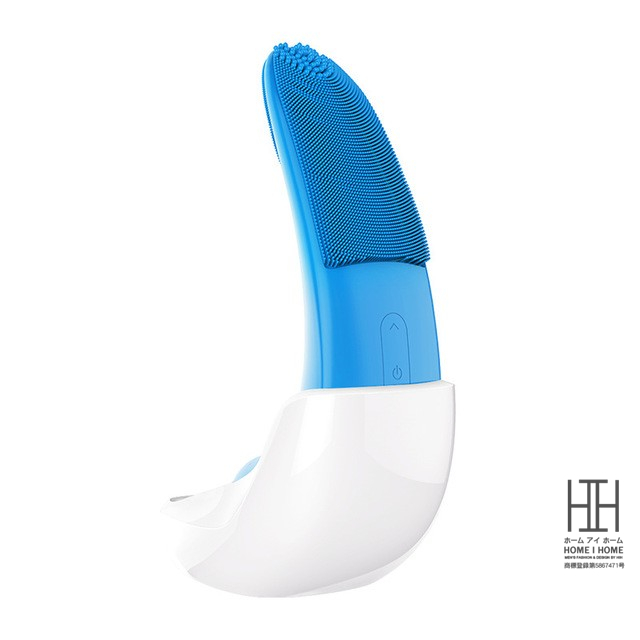 ホームアイホーム 美顔器 電動洗顔ブラシ 超音波 シリコーン 小鼻 毛穴