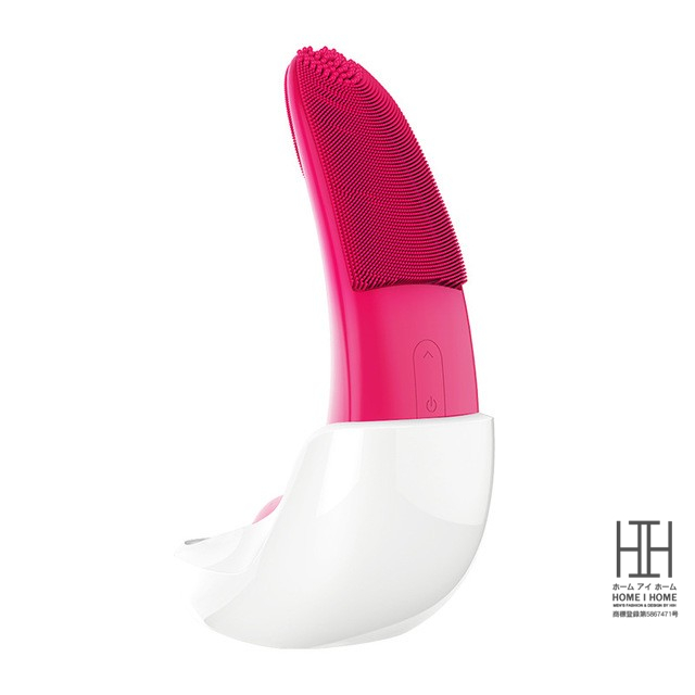 ホームアイホーム 美顔器 電動洗顔ブラシ 超音波 シリコーン 小鼻 毛穴