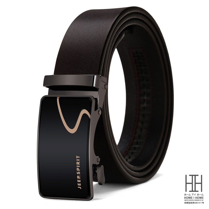 Burberry レザー製メンズベルト 穴なしベルト 黒 6A4885E2-18A3-4ADF-AAA5-