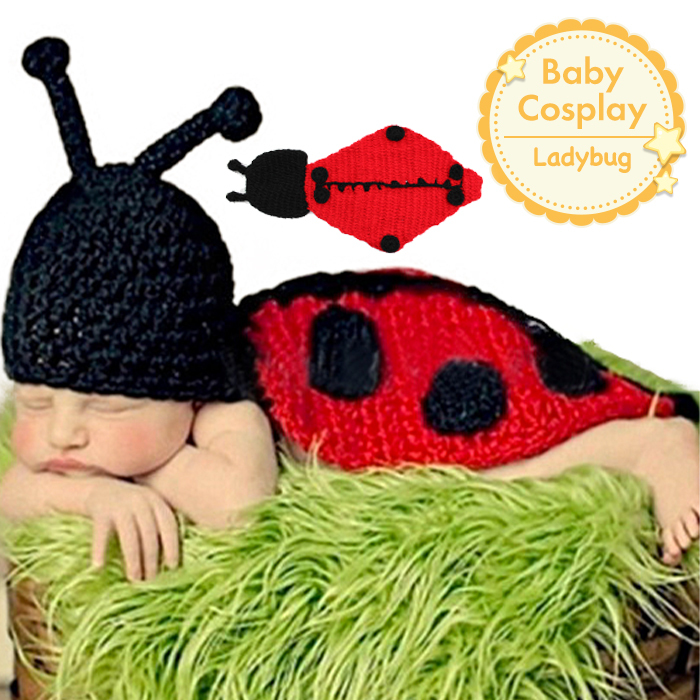 ベビー服 80 てんとう虫 ロンパース 可愛い 着ぐるみ ハロウィン 赤ちゃん