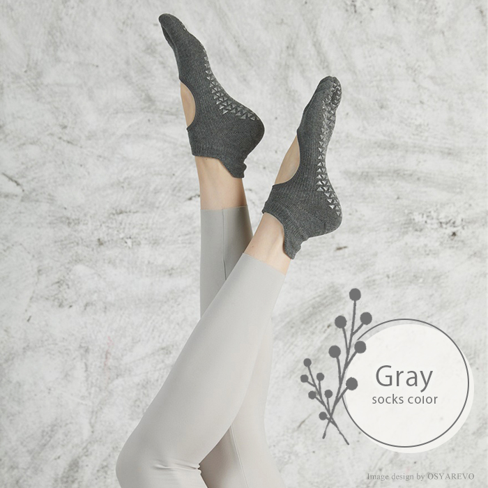 ヨガソックス ピラティス 靴下 五本指 滑り止め レディース