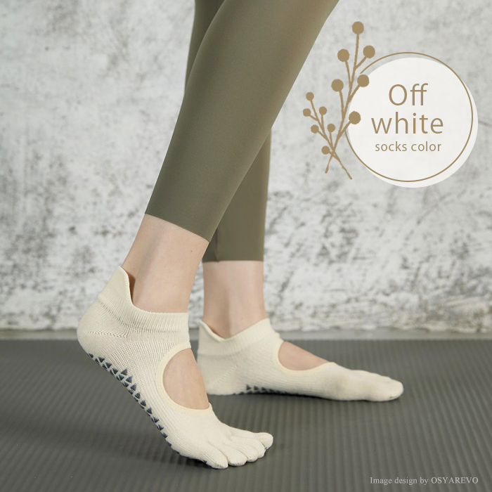 ヨガソックス ピラティス 靴下 五本指 滑り止め レディース