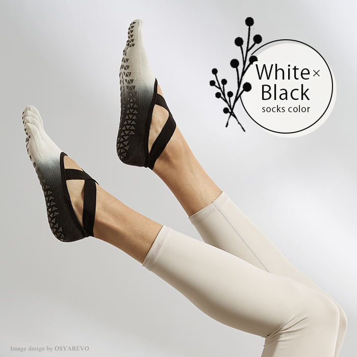 ヨガ ソックス 靴下 5本指 ピラティス クロスバンド 