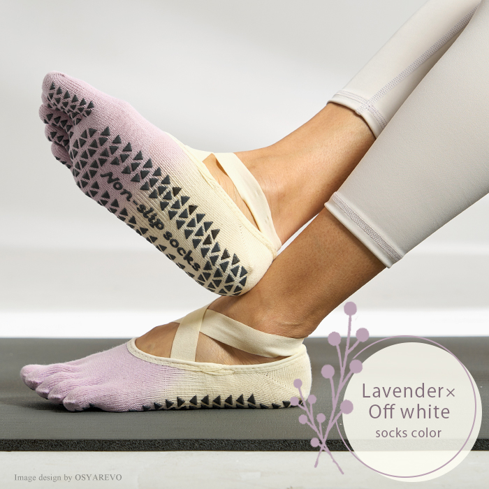 ヨガ ソックス 靴下 5本指 ピラティス クロスバンド 