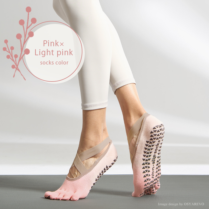 ヨガ ソックス 靴下 5本指 ピラティス クロスバンド 