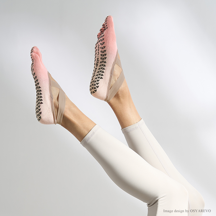 ヨガ ソックス 靴下 5本指 ピラティス クロスバンド 