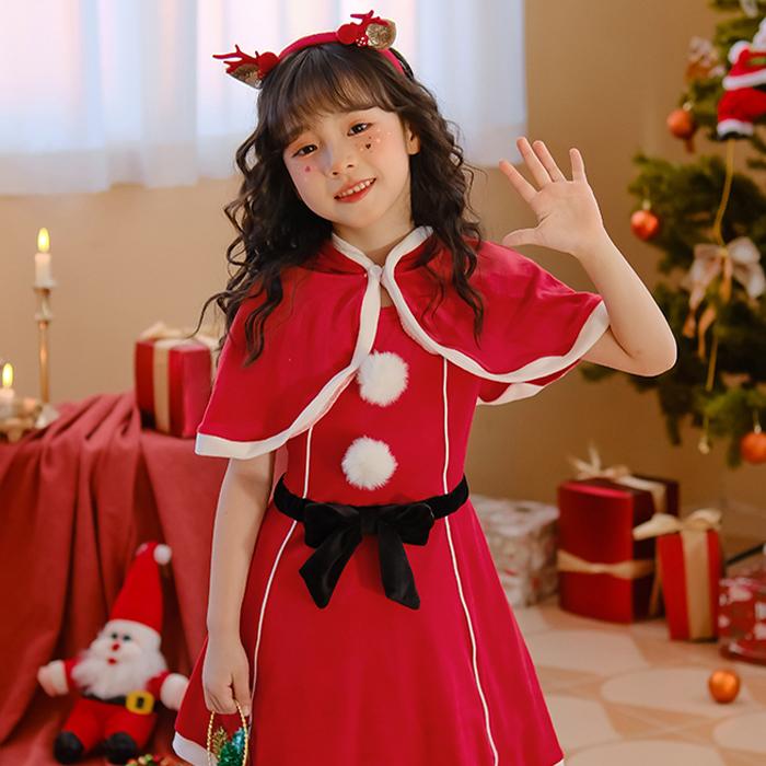 サンタ コスプレ キッズ 女の子 クリスマス コスプレ 衣装 子供 ワンピース かわいい コスチューム｜yumeline｜02
