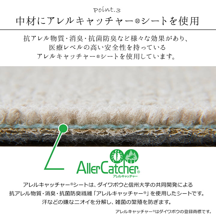 フリッシュ カーペット 絨毯 ラグ 日本製ラグ 平織カーペット 抗菌 国産 日本製 シンプル 消臭 清潔 撥水 アレルキャッチャー ダニ対策 防炎_4