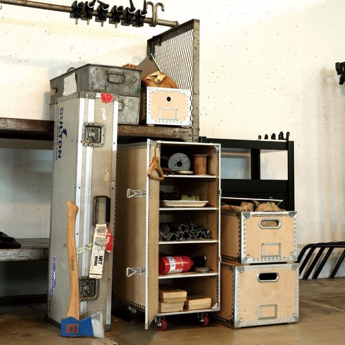 DULTON ダルトン ウッデンキャビネット ウィズキャスター 4