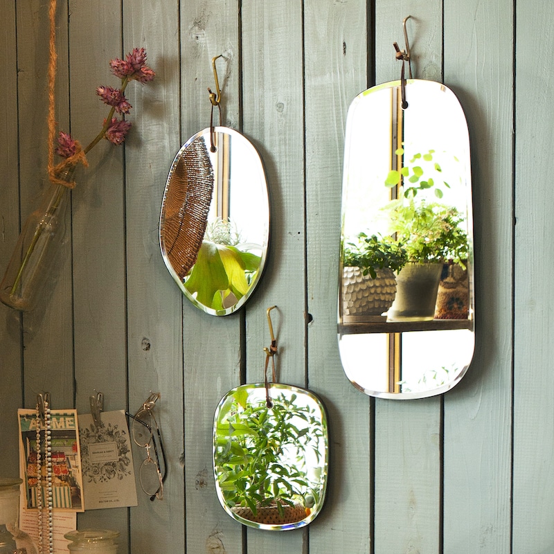 ダルトン DULTON WALL HANGING MIRROR CLOUD OVAL ウォール ハンギング ミラー クラウド オーバル :dlt-h19 -0033:インテリア雑貨のマッシュアップ 通販 DULTON ウォールハンギングミラー クラウド オーバル H19-0033