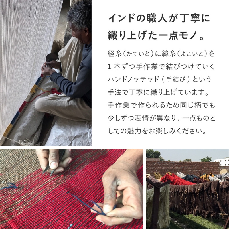 ギャッベ キッチンマット ヌメロ 約40×180cmの画像