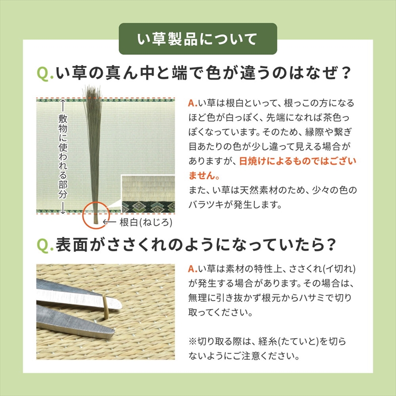 市松柄　い草カーペット　若月　江戸間6畳 261×352_17