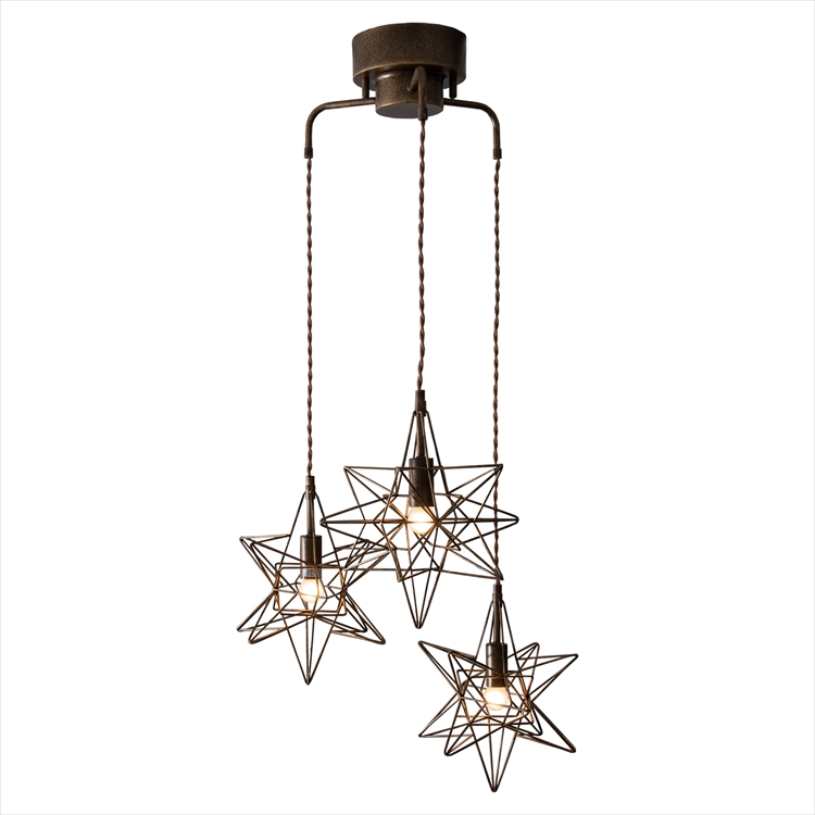 オーブ 3灯 ペンダントライト Estre3 (エストレ3) 星/アンティーク