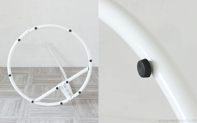 Gardenシリーズ ハンギングチェア ワイド たまご型（ホワイト）撥水性