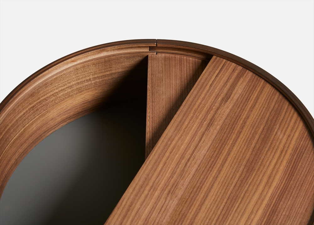 WOUD アークサイドテーブル ウォルナット 木目調 木製 サイドテーブル 