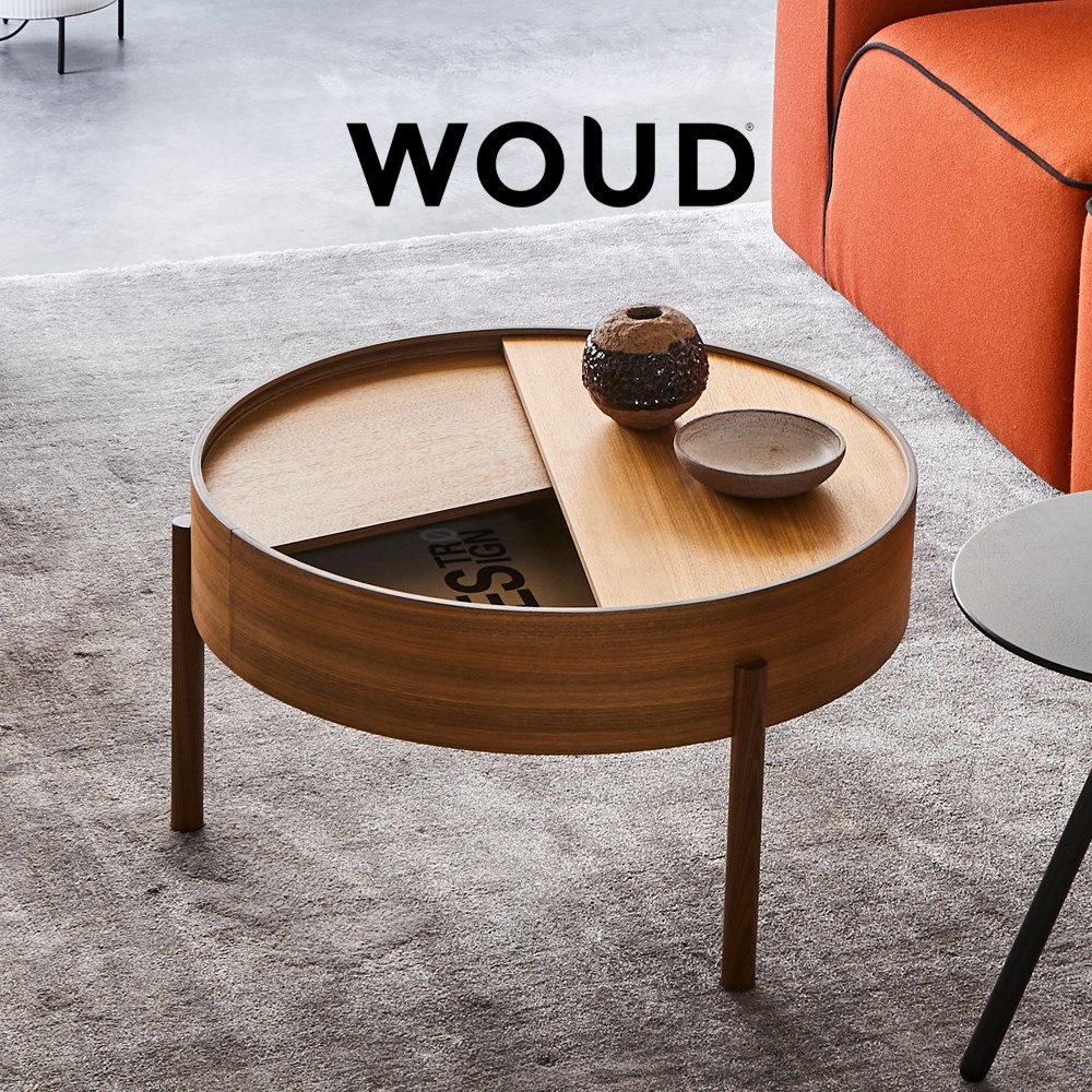 WOUD アークコーヒーテーブル ウォルナット 木目調 木製 サイド 