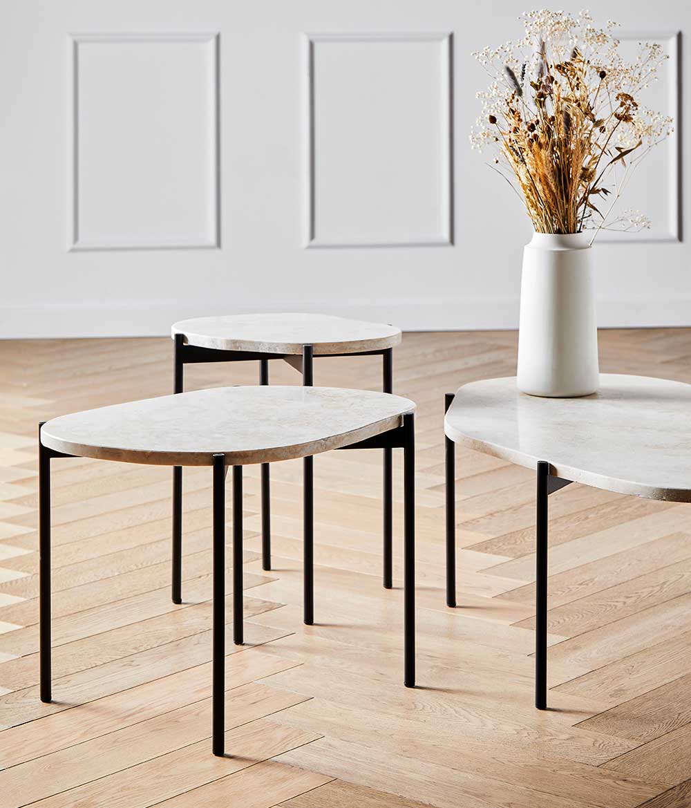 アペックス（APEX） テーブル 高級天然大理石 楕円 マーブル 石 ラ