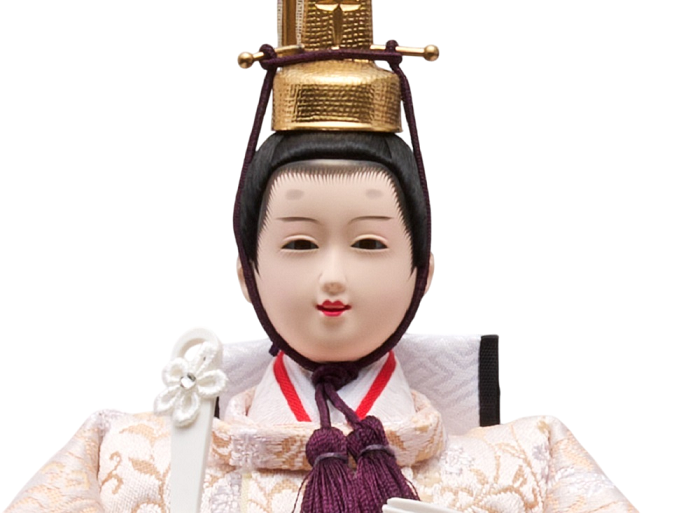 ひな人形　ひな祭 雛人形ケ−ス つむぎ小三五親王飾クリーム v253-272 アクリルケース コンパクト 軽量 桃の節句　★サイズ 横×奥×高(cm):49×30×31_4