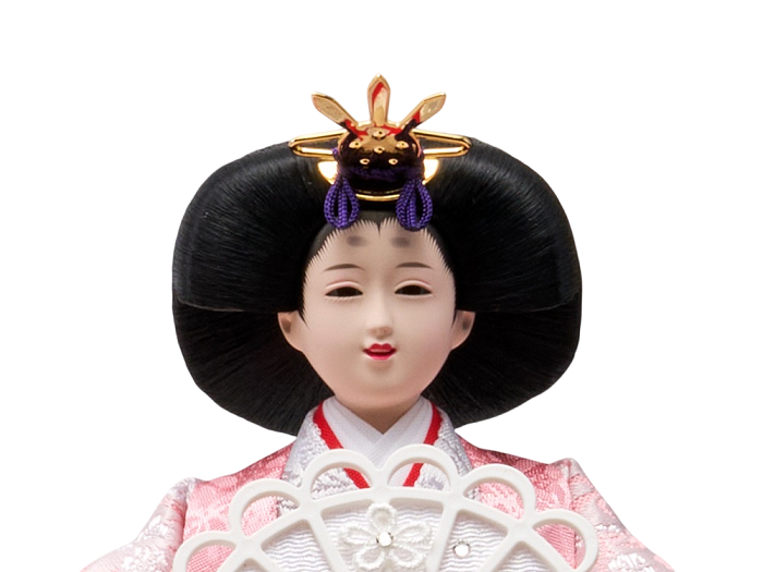 ひな人形　ひな祭 雛人形ケ−ス つむぎ小三五親王飾クリーム v253-272 アクリルケース コンパクト 軽量 桃の節句　★サイズ 横×奥×高(cm):49×30×31_5
