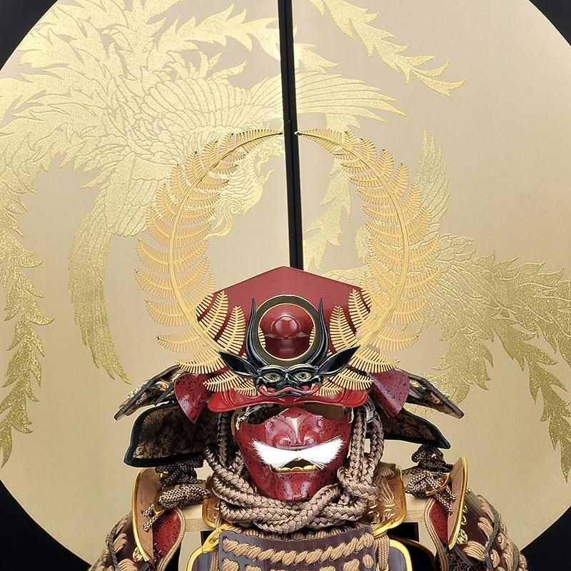五月人形 鎧平飾り 鈴甲子雄山作 10号本仕立 徳川家康胴丸革鎧飾り 5