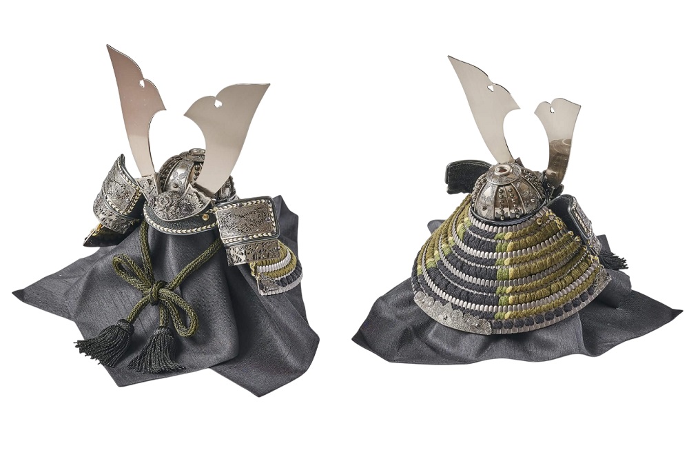 五月人形　兜平飾り　鶯色の黒兜 SG-4235 創作作品_2