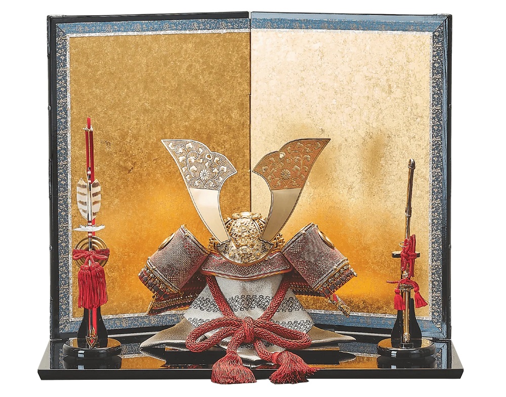 五月人形 兜平飾り ぼかし金に金色に鏨彫の大兜 SG-4912 創作作品
