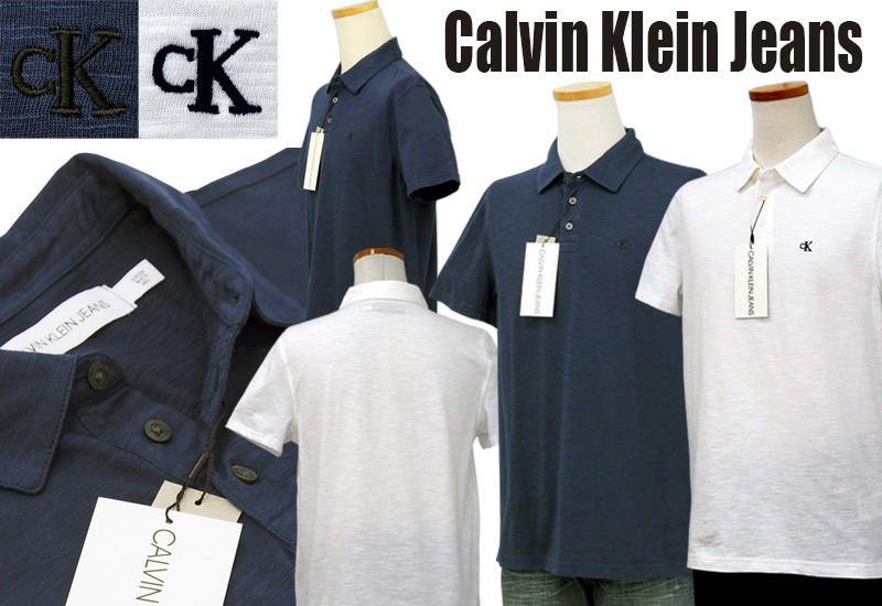 高評価なギフト Jeans Klein Calvin カルバンクライン 半袖 メンズ ポロシャツ トップス