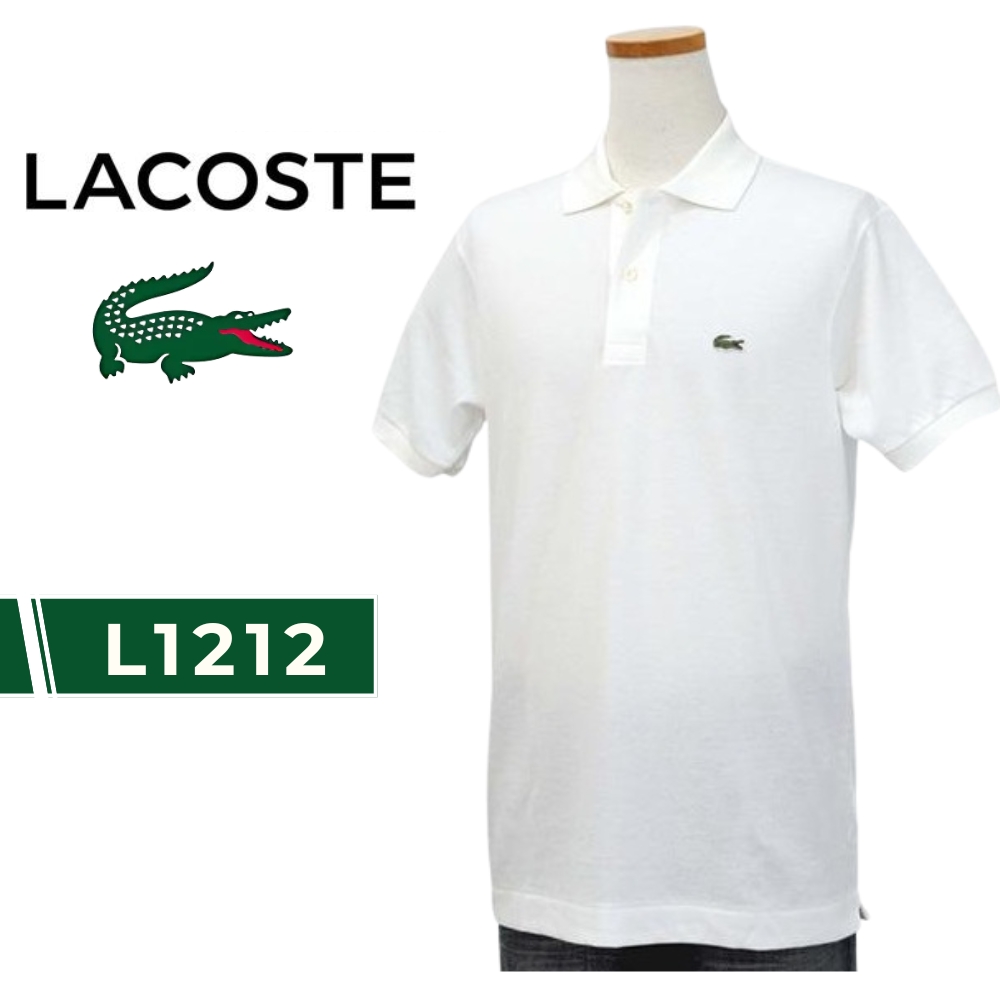 LACOSTE ラコステ ポロシャツ 半袖 メンズ L1212 鹿の子 綿100