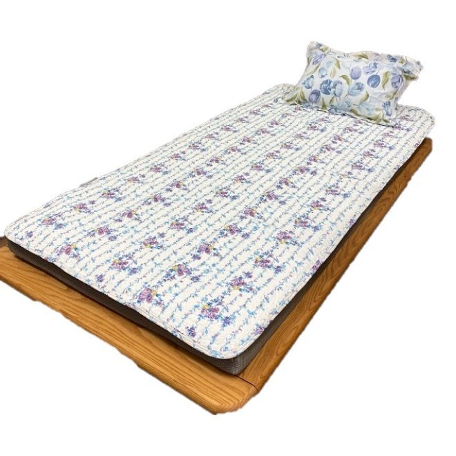 敷きパッド シングル 洗える 100×205cm オールシーズン 綿ガーゼキルト