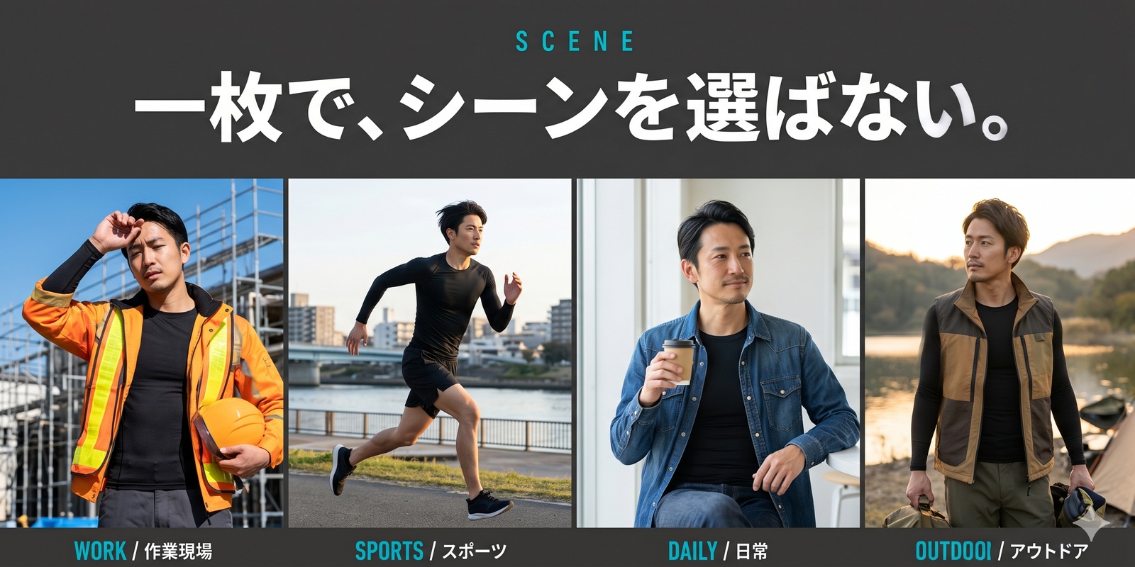 SCENE / 一枚で、シーンを選ばない。