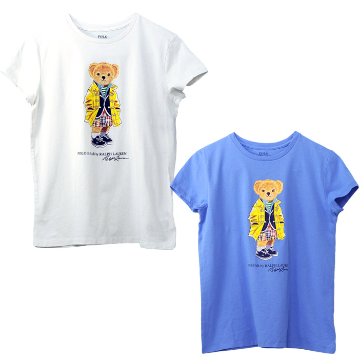 ポロ ラルフローレン Tシャツ 半袖 ポロベア レディース ブランド 綿100％ キャップスリープ ガールズサイズ #313901142