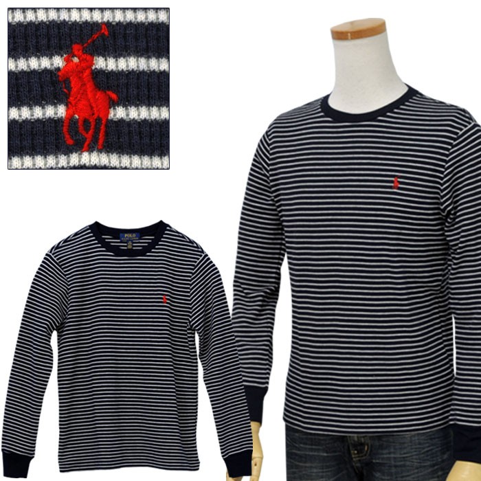 ポロ ラルフローレン Tシャツ 長袖 ボーダー ワッフル メンズ レディース 春新作 ロングtシャツ ロンt ブランド Polo Ralph Lauren Boy Sサイズ 006 The センイシティー 通販 Yahoo ショッピング