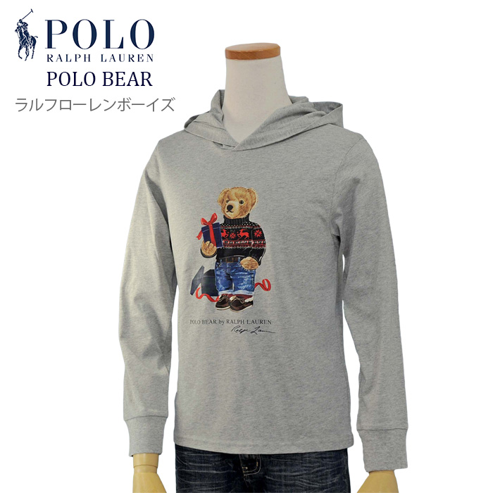 ラルフローレン　ボーダー　薄手　ロンt　パーカー　フーディー　ポニー　長袖シャツ Ralph Lauren - ポロ ラルフローレン ボーダー フード パーカー