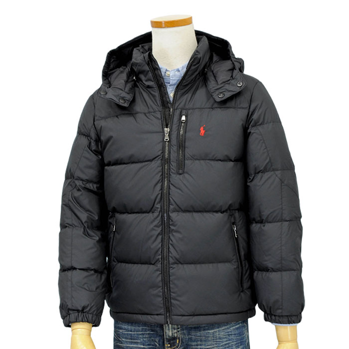 【美品】　ポロラルフローレン　ダウンジャケット　ブラック　フード着脱可能 POLO RALPH LAUREN（ポロ・ラルフローレン） ポロ ラルフローレン