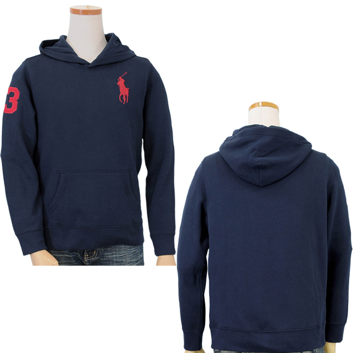 POLO Ralph Laure ネイビー 裏起毛パーカー