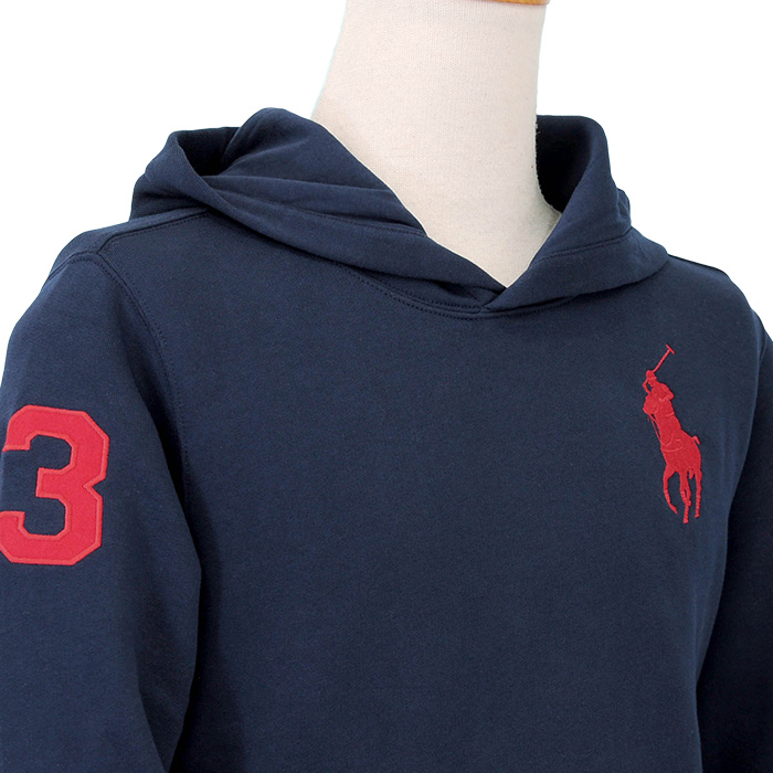 POLO Ralph Laure 紺色 裏起毛パーカー防寒 暖かい