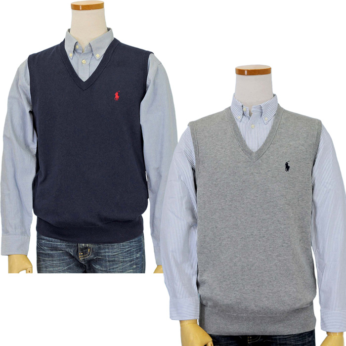 最終値下げ ポロラルフローレンメンズウールニットベストアウター POLO RALPH LAUREN（ポロ・ラルフローレン） ポロ ラルフローレン