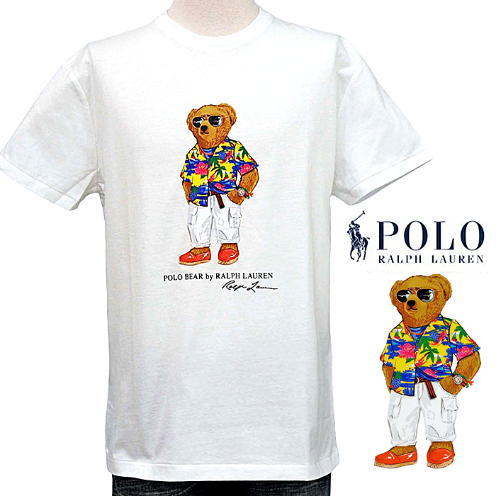 ポロラルフローレン Tシャツ ポロベア メンズ 半袖 綿100％ POLOBEAR ブランド 白 P...