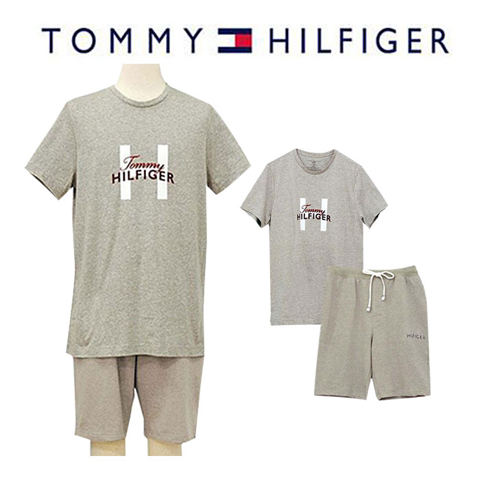 トミーヒルフィガー Tシャツ メンズ ショートパンツ ルームウェア パジャマ おしゃれ 大きい ブラ...
