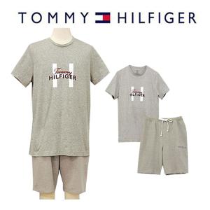 トミーヒルフィガー Tシャツ 半袖 メンズ ショートパンツ ハーフパンツ ルームウェア パジャマ 部...