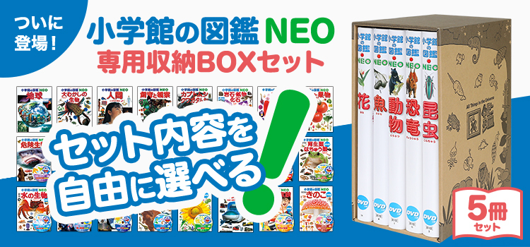 選べる 小学館の図鑑NEO 専用BOX付5冊セット 25種類から選べます 新刊 
