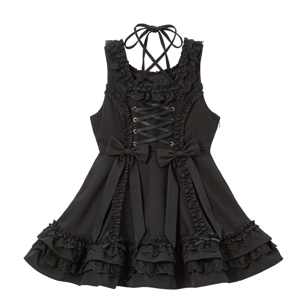 ミルフィーユフリルジャンパースカート mini M L LL 3L ジャンスカ  