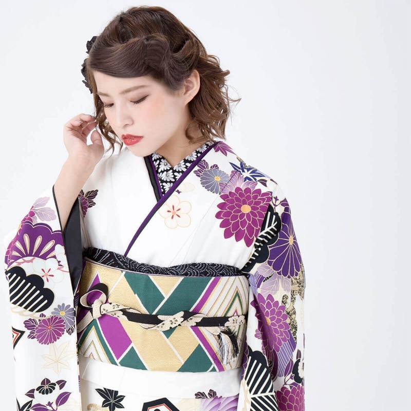 半衿　半襟　S-1 重ね衿　重襟　カラシ　2点 菊と扇 刺繍半衿　1201③ 半衿 半襟 S-1 重ね衿 重襟 カラシ 2点 菊と扇 刺繍半衿 1201③