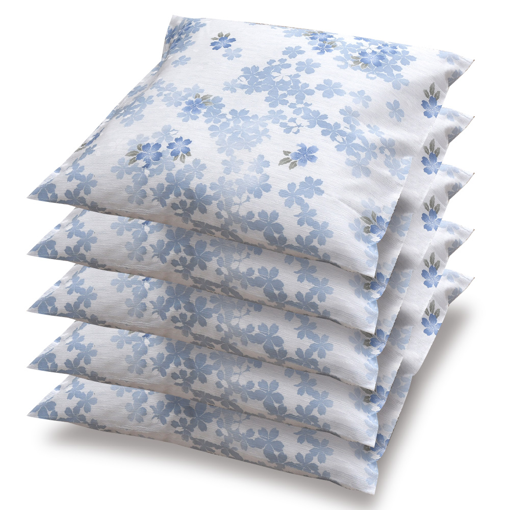 座布団カバー 5枚セット 55×59cm 高島ちぢみ 日本製 綿100％ 銘仙判