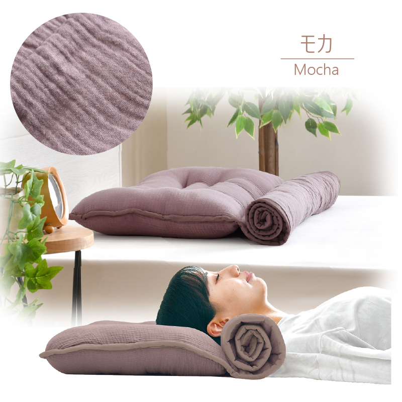 枕 ガーゼ枕 まきまき 55×105cm 高さ調整 綿100％ ガーゼタオル枕 整体