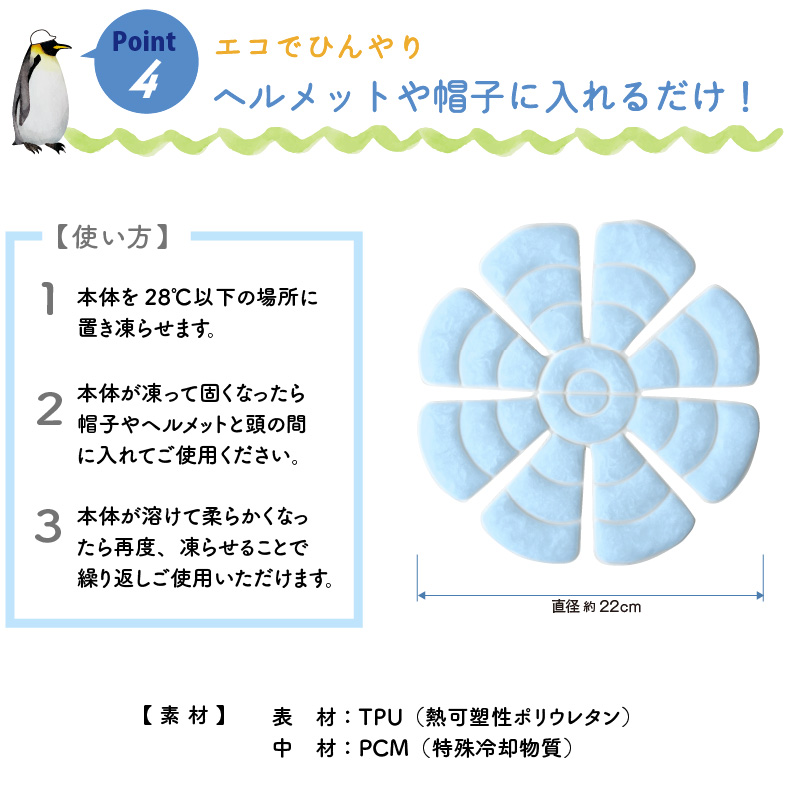 クールパッド 頭 ひんやり PCM ヘルメット 帽子用 冷たいシート 冷感