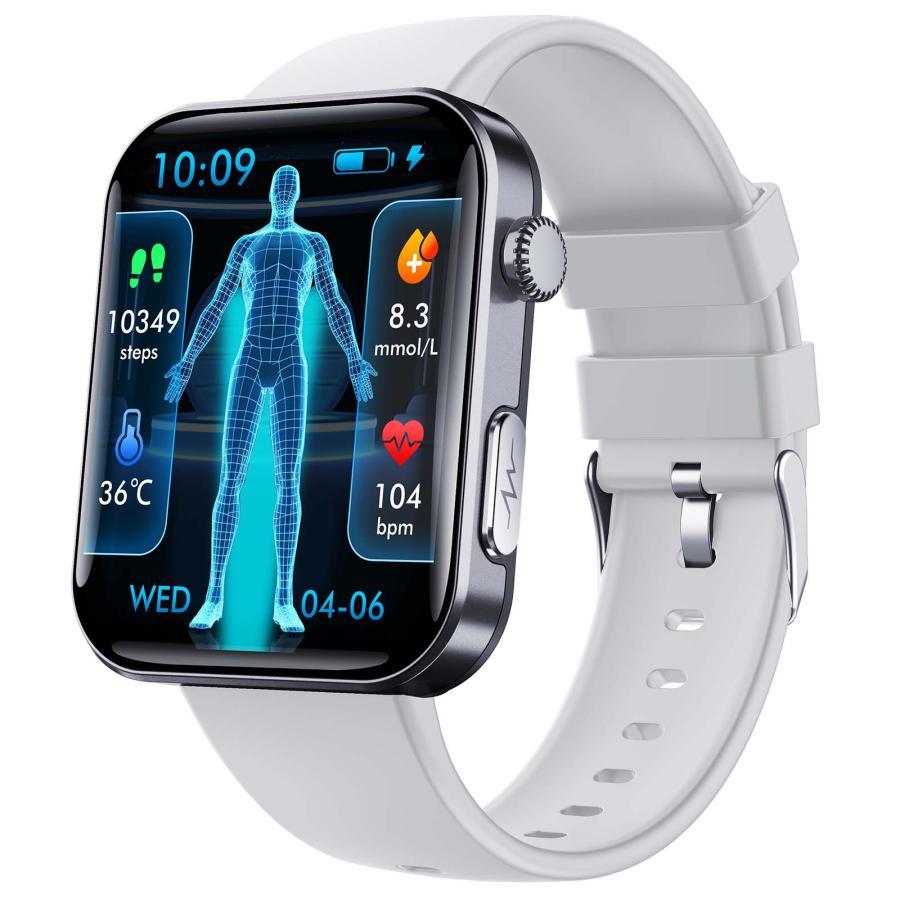 スマートウォッチ 日本製センサー 血糖値 血圧測定 心電図 通話 心拍数