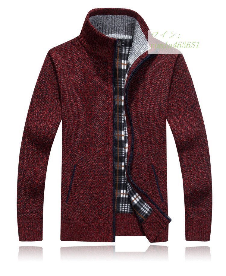 カーディガン メンズ 春 秋冬 新作モデル 裏起毛 ニット トップス コート ビジネス 40代 長袖 羽織 通勤 ジャケット