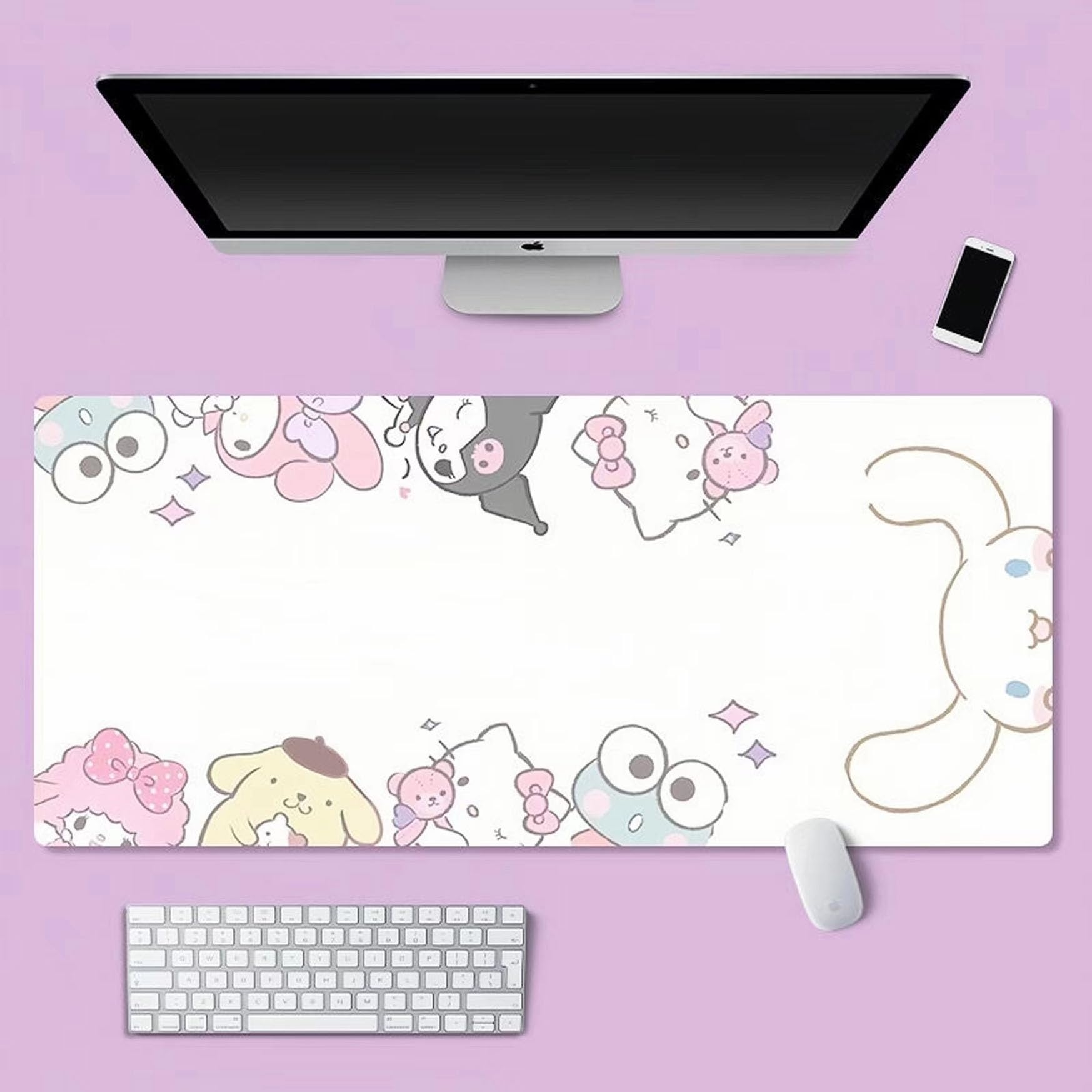 クロミ 超大型 マウスパッド 80 x 30cm シナモン プレミアム ほつれ